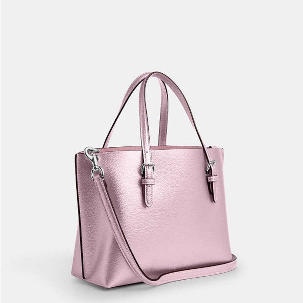 COACH Metallic Pink Mollie Tote Bag 25 - Picture 2 of 8